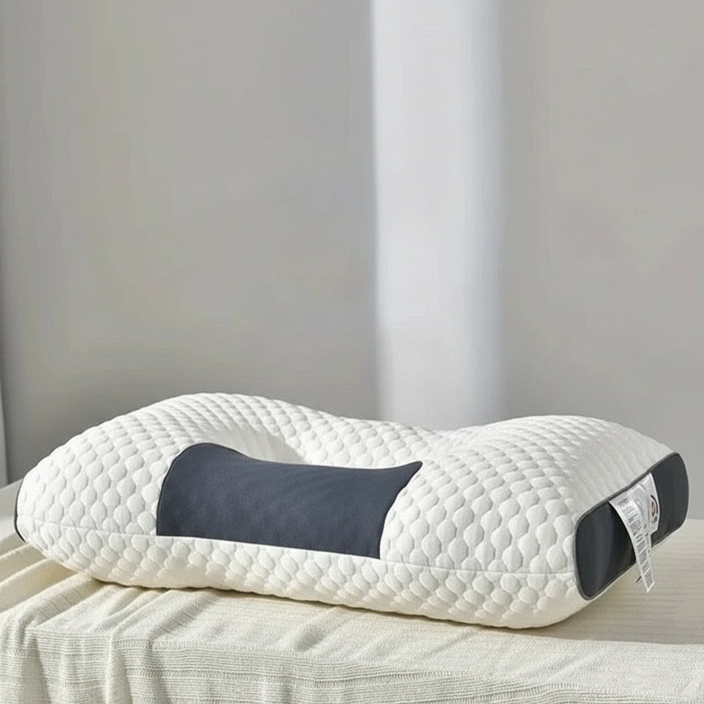 Ergonomic Memory Foam Contour Pillow with Eco-Friendly Soybean Fiber Core for Ultimate Neck Support and Comfort