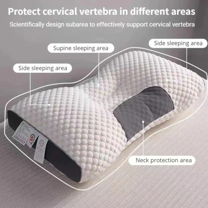 Ergonomic Memory Foam Contour Pillow with Eco-Friendly Soybean Fiber Core for Ultimate Neck Support and Comfort