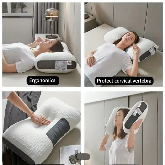 Ergonomic Memory Foam Contour Pillow with Eco-Friendly Soybean Fiber Core for Ultimate Neck Support and Comfort