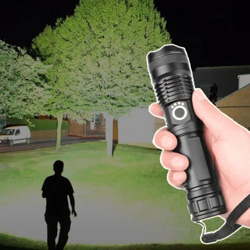 High-Performance XHP50 LED Torch Flashlight - Ultra Bright, Durable & Compact Design