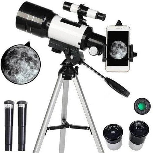 High-Performance Astronomical Refractor Telescope with Interchangeable Eyepieces for Stellar Observations