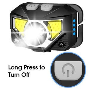 2-Pack Rechargeable Motion Sensor Headlamps - Bright LED, Adjustable Beam, Lightweight & Waterproof