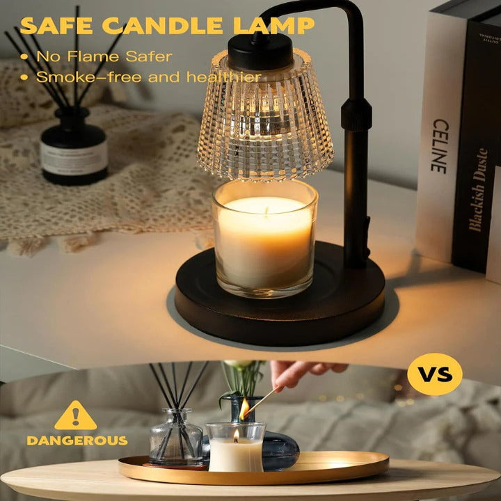 Dimmable Candle Lamp Warmer - Adjustable Heat & Light for Scented Candles | Elegant Home Decor & Relaxation