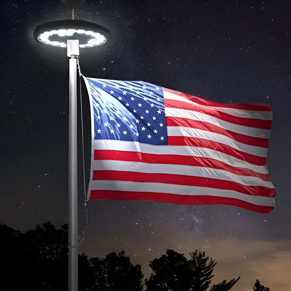 Solar LED Flagpole Light - Bright, Eco-Friendly Illumination for All-Night Visibility