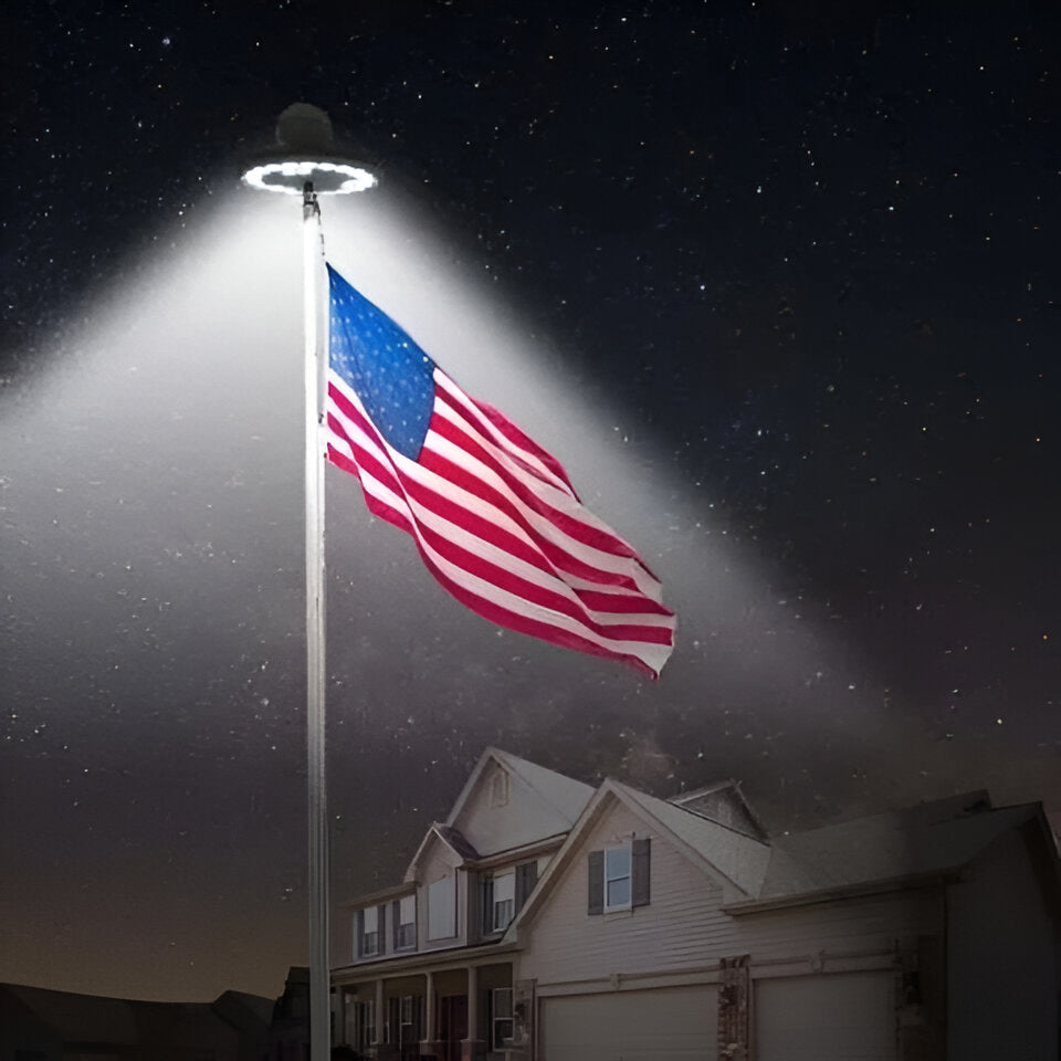 Solar LED Flagpole Light - Bright, Eco-Friendly Illumination for All-Night Visibility