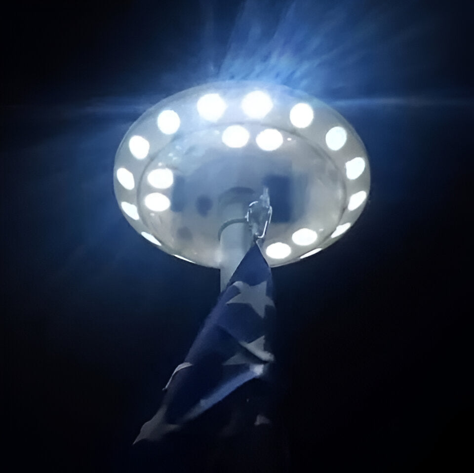 Solar LED Flagpole Light - Bright, Eco-Friendly Illumination for All-Night Visibility