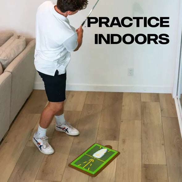 Golf Swing Path Practice Mat - Improve Your Swing Accuracy & Consistency | Indoor & Outdoor Training Aid