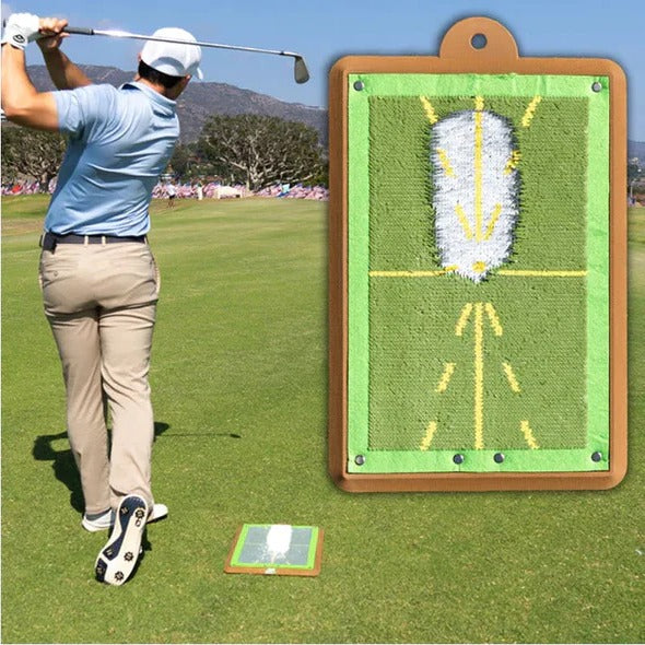 Golf Swing Path Practice Mat - Improve Your Swing Accuracy & Consistency | Indoor & Outdoor Training Aid