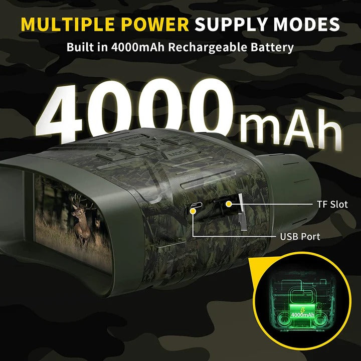 High-Performance Digital Night Vision Binoculars with Zoom - Perfect for Stargazing, Wildlife Observation, and Nighttime Adventures