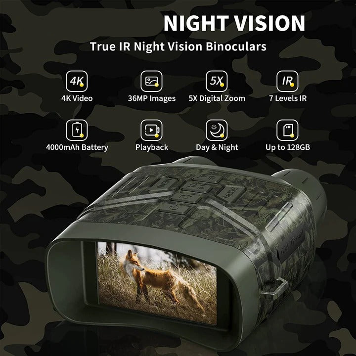 High-Performance Digital Night Vision Binoculars with Zoom - Perfect for Stargazing, Wildlife Observation, and Nighttime Adventures