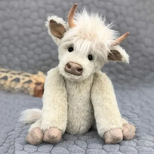 Soft Plush Highland Cow Stuffed Animal - Adorable Cow Figure for Kids & Collectors