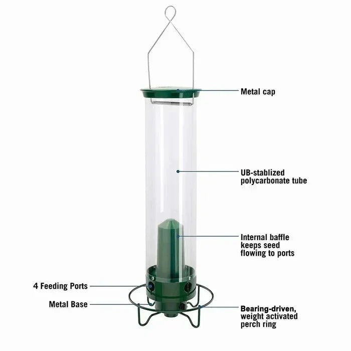 Squirrel-Proof Bird Feeder with Innovative Deterrent Features - Durable, Weather-Resistant Design for Backyard Birds