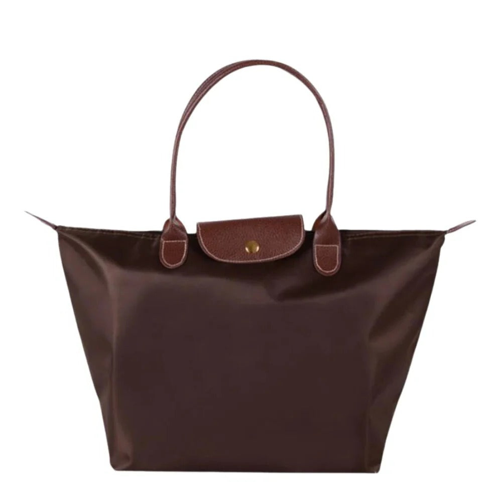 Elegant Top Handle Bag with Gold Tone Hardware - Stylish Women's Handbag for Any Occasion
