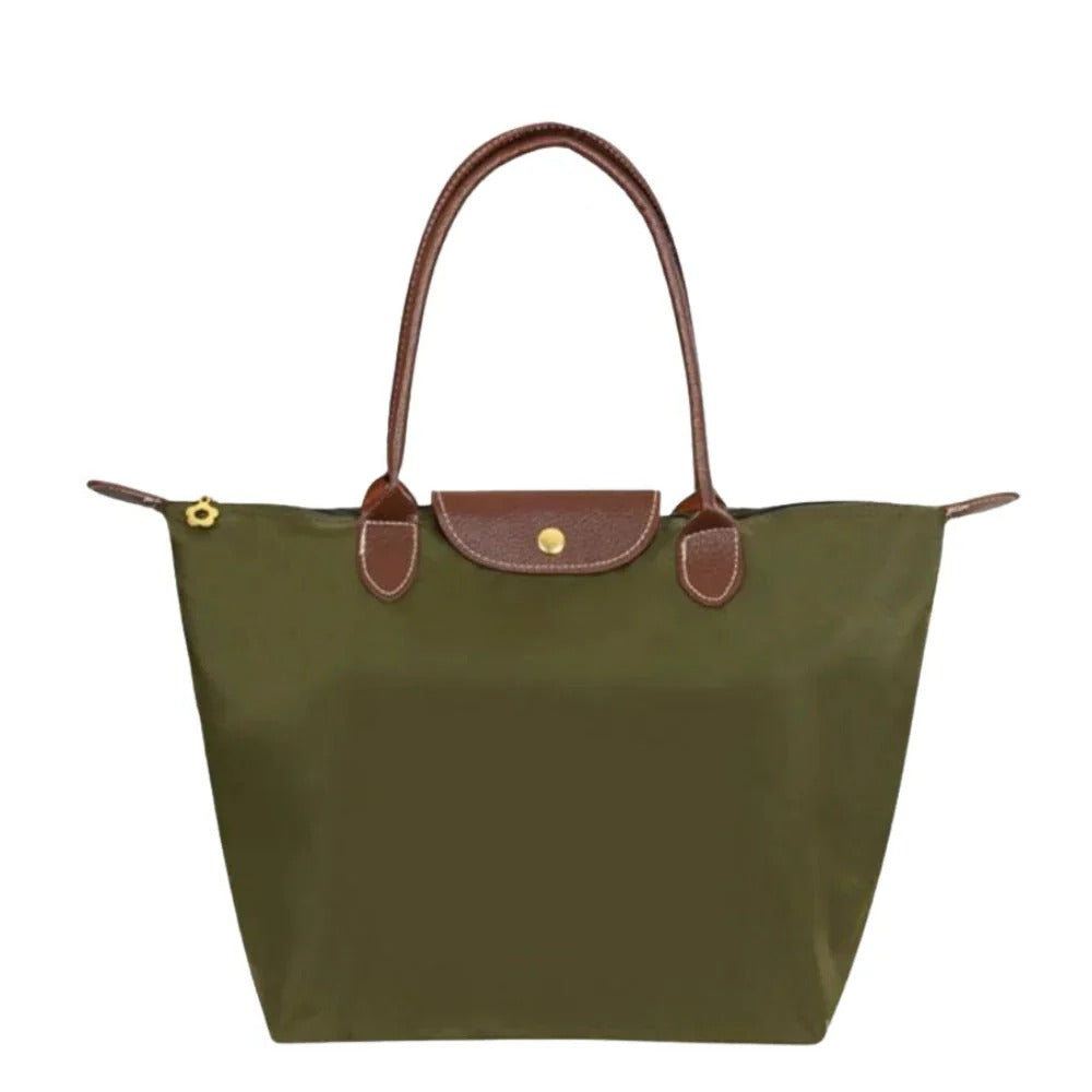 Elegant Top Handle Bag with Gold Tone Hardware - Stylish Women's Handbag for Any Occasion