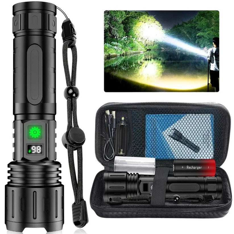 Rechargeable LED Flashlight - Versatile Multi-Mode Lighting for Home, Camping & Emergency Use