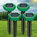 4-Pack Solar Powered Ultrasonic Mole Repellent Devices - Eco-Friendly Pest Control Solution