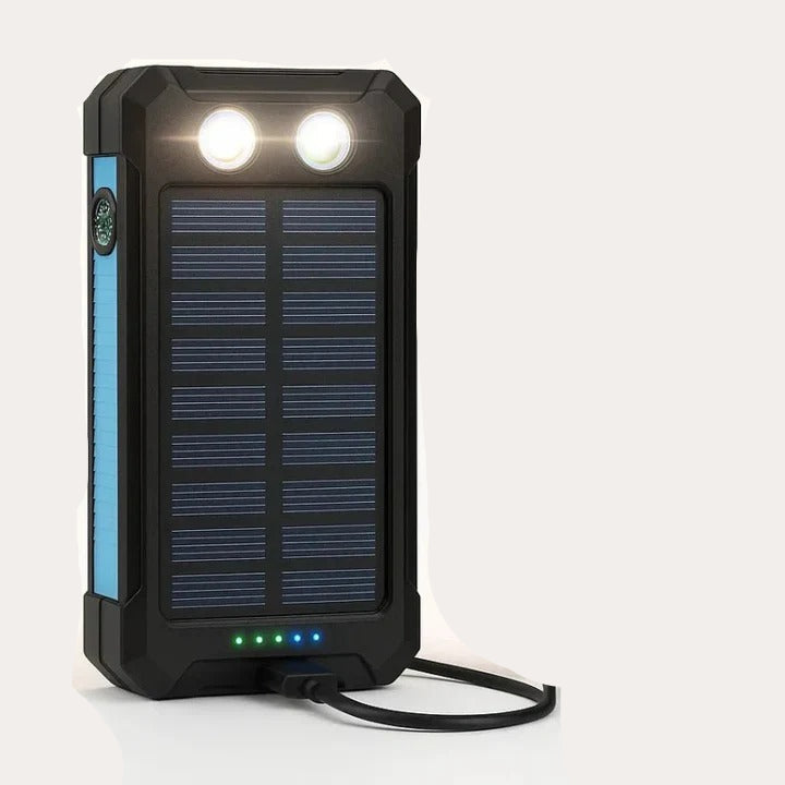 High-Capacity 30,000mAh Outdoor Solar Power Bank - Portable Solar Charger for Camping, Hiking, and Travel