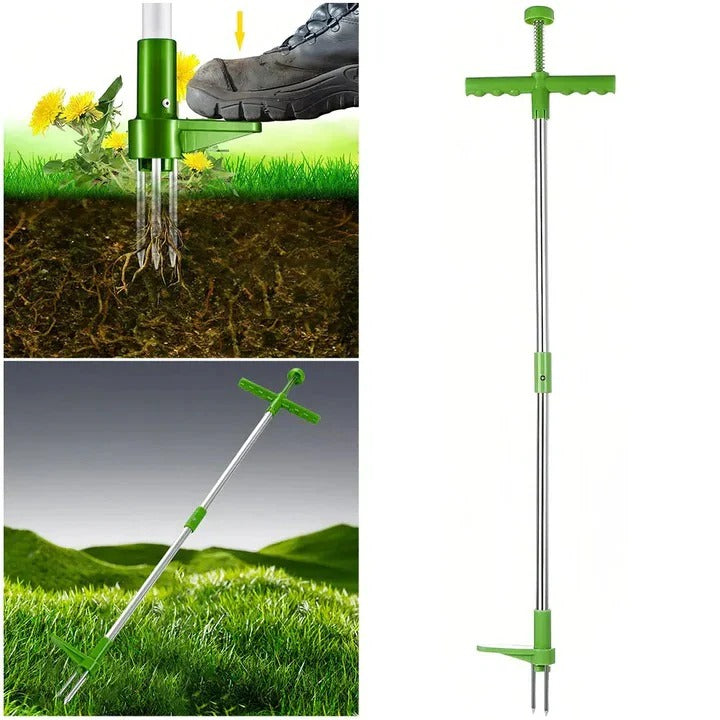 Ergonomic Foot Pedal Weed Puller Tool with Extended Handle for Effortless Weeding