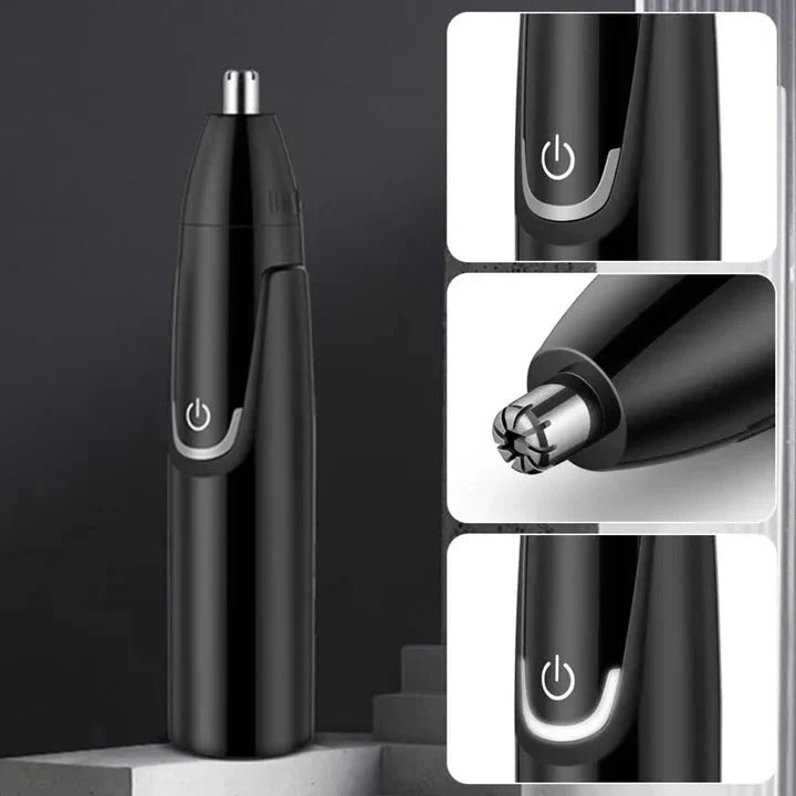 Premium Nose and Ear Hair Trimmer - Waterproof & Washable Head for Easy Cleaning