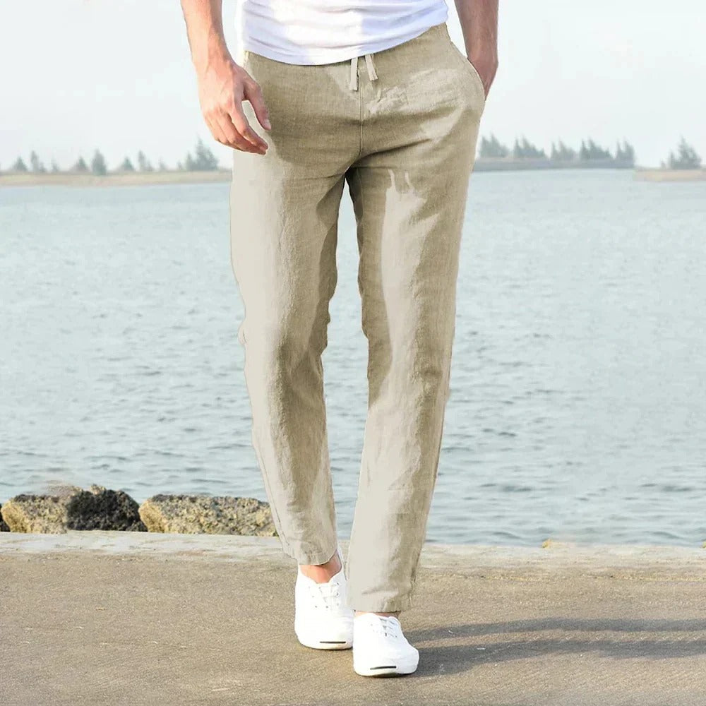 Men's Lightweight Linen Casual Pants - Perfect for Spring & Summer Comfort
