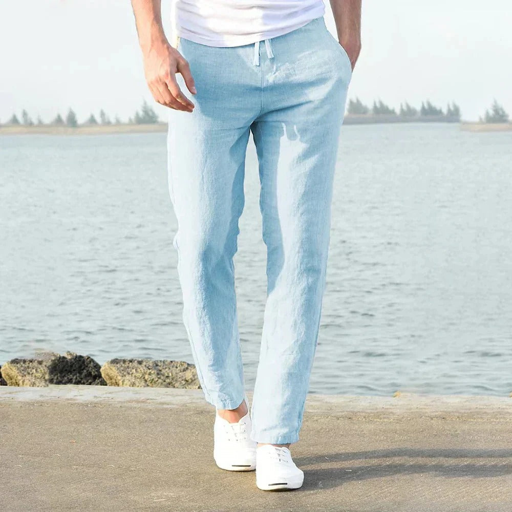 Men's Lightweight Linen Casual Pants - Perfect for Spring & Summer Comfort