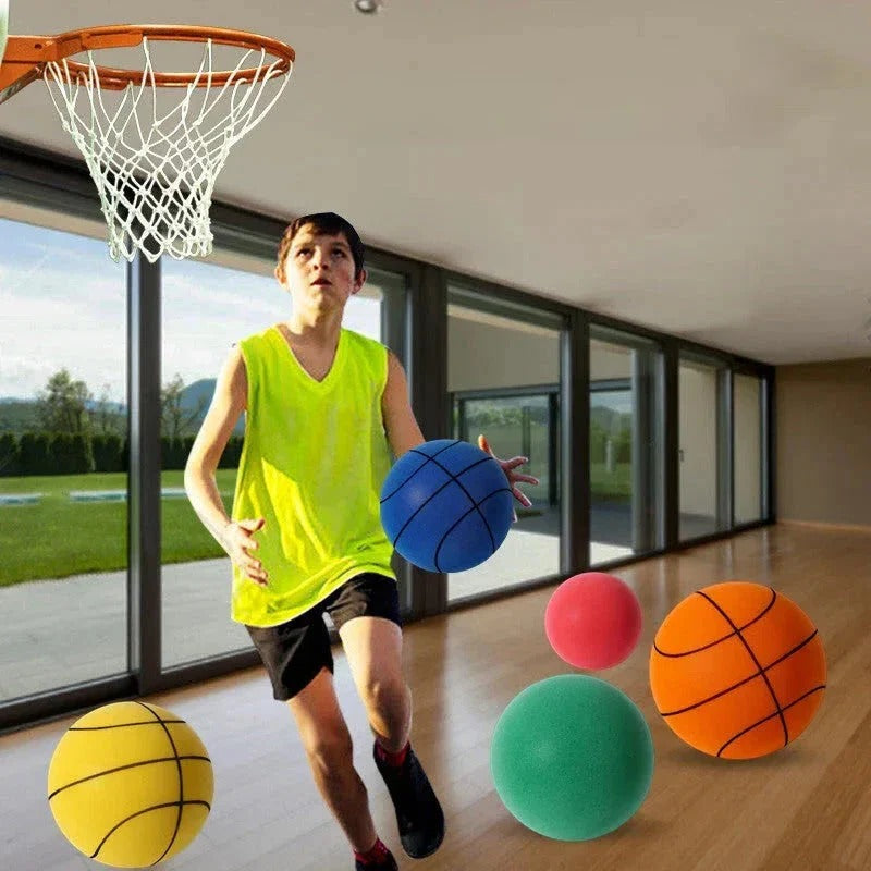 Non-Inflatable PU Foam Basketball - Perfect for Indoor Dribbling Practice, Safe & Durable Design