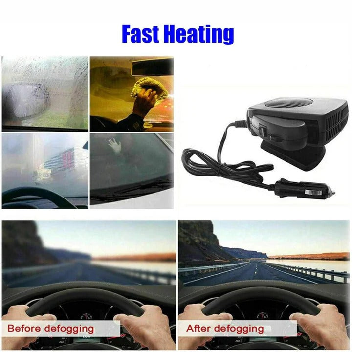 12V Car Heater - 300W Ceramic Element for Fast Heating & Defrosting | Portable Automotive Heater