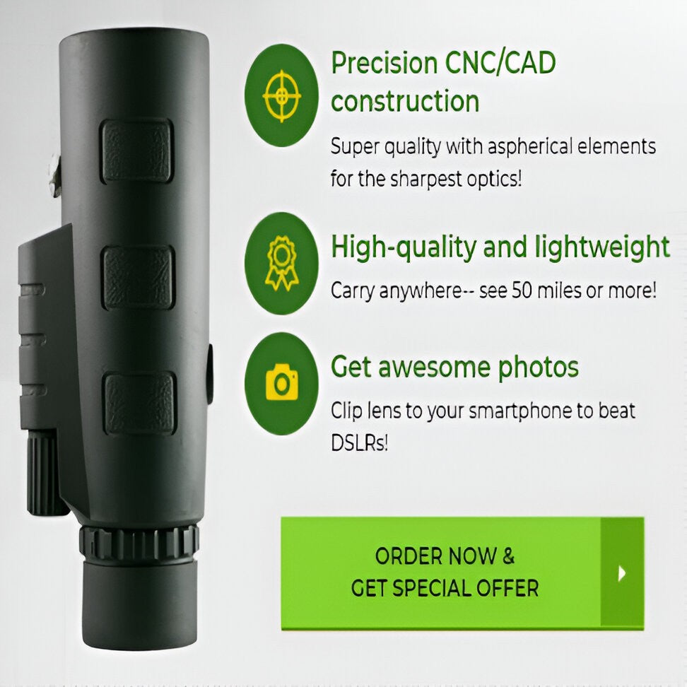 High-Power Monocular Telescope with Adjustable Tripod & Universal Phone Holder - Perfect for Bird Watching, Hiking, and Outdoor Adventures