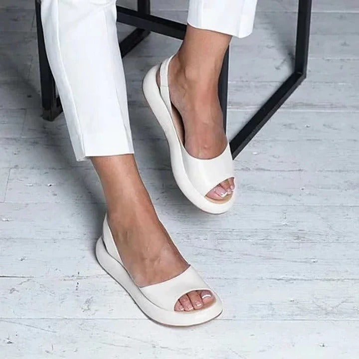 Comfortable Slip-On Sandals with Open Toe & Stretchy Elastic Band - Perfect for Summer