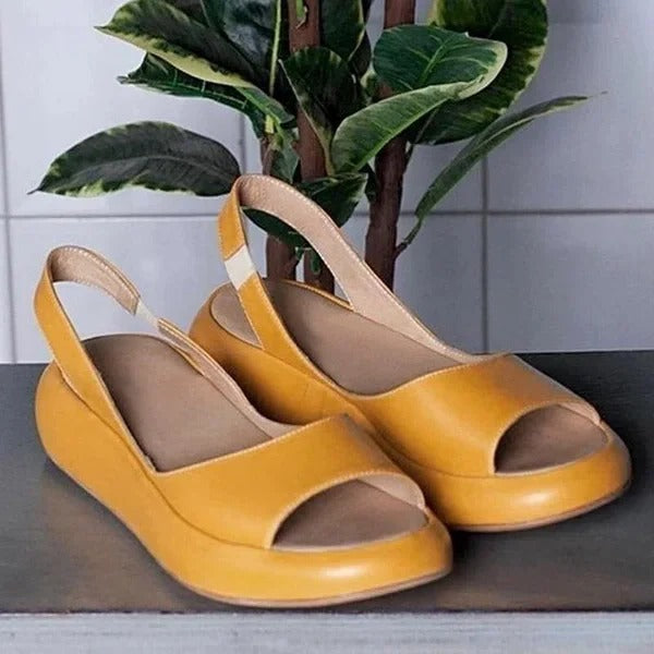 Comfortable Slip-On Sandals with Open Toe & Stretchy Elastic Band - Perfect for Summer