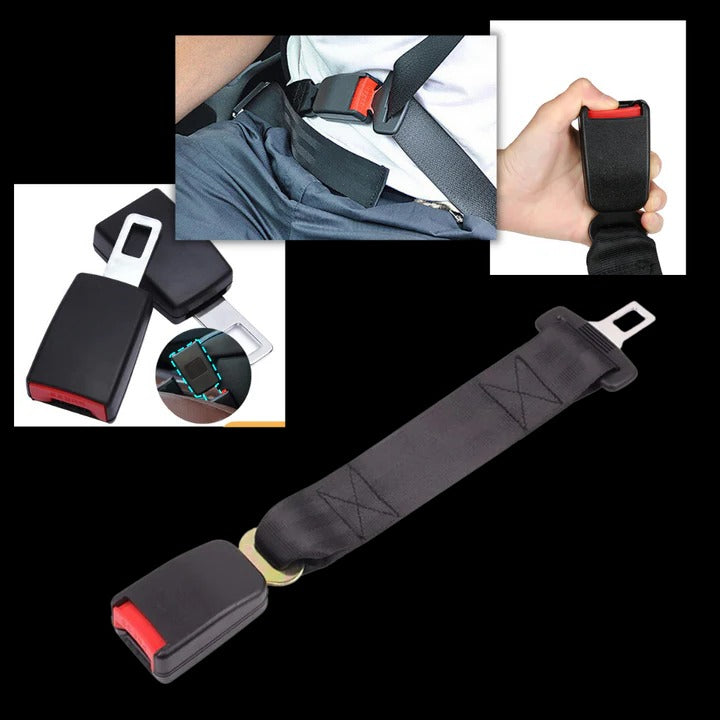 Universal Adjustable Seat Belt Extender with Buckle Tongue - Comfort & Safety Fit for All Vehicles