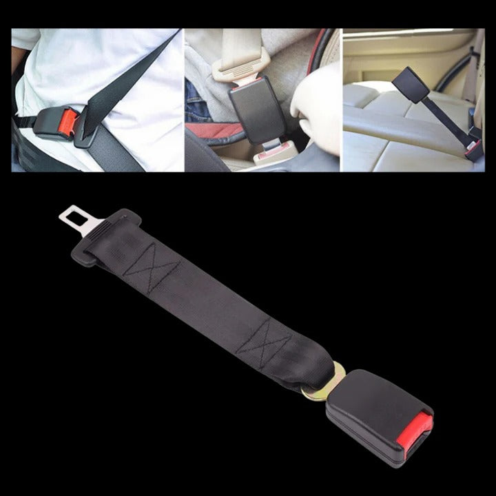 Universal Adjustable Seat Belt Extender with Buckle Tongue - Comfort & Safety Fit for All Vehicles