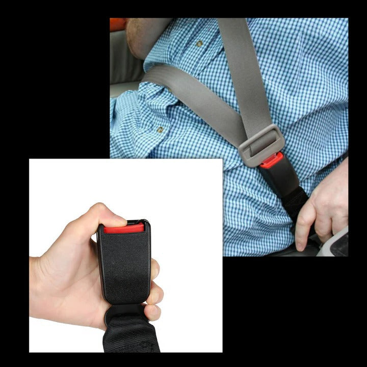 Universal Adjustable Seat Belt Extender with Buckle Tongue - Comfort & Safety Fit for All Vehicles