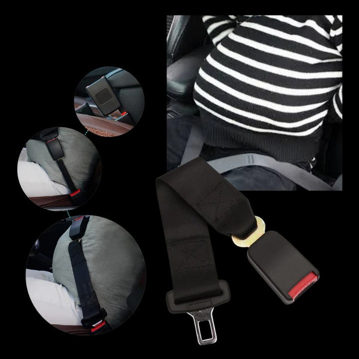 Universal Adjustable Seat Belt Extender with Buckle Tongue - Comfort & Safety Fit for All Vehicles