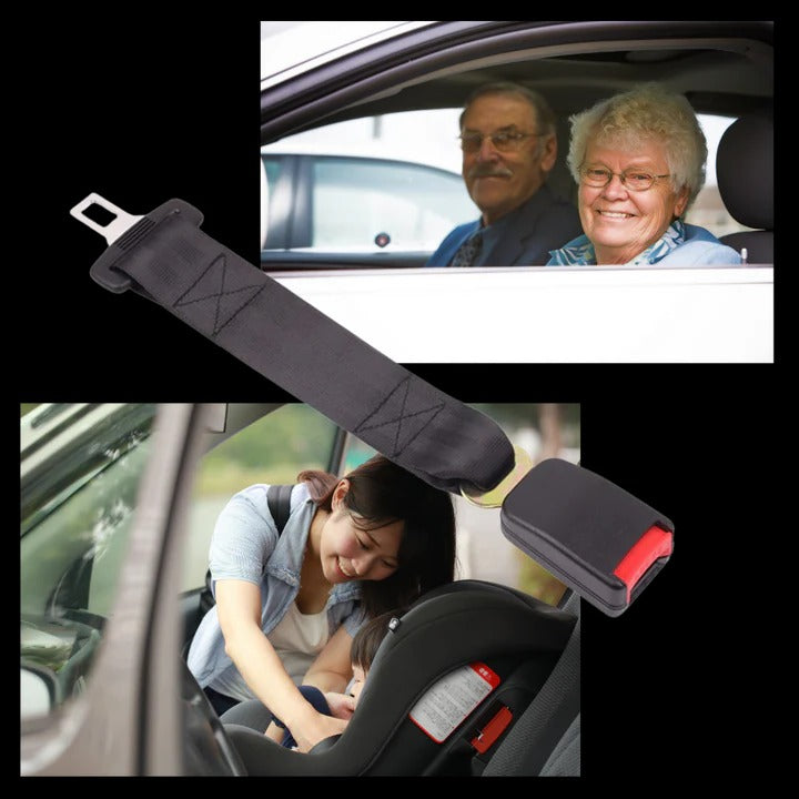 Universal Adjustable Seat Belt Extender with Buckle Tongue - Comfort & Safety Fit for All Vehicles