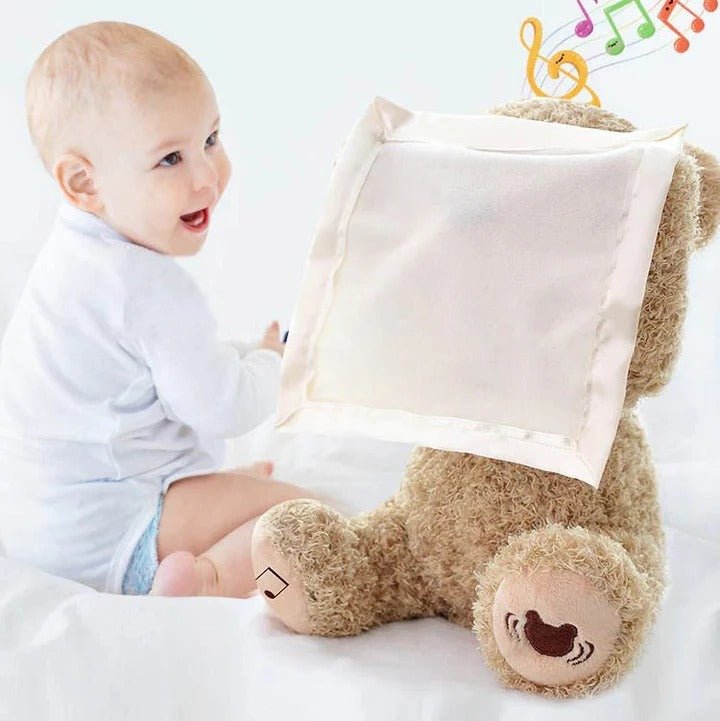 Peek-A-Boo Teddy Bear Plush Toy - Interactive Cuddly Stuffed Animal for Kids - Perfect Gift for Babies and Toddlers