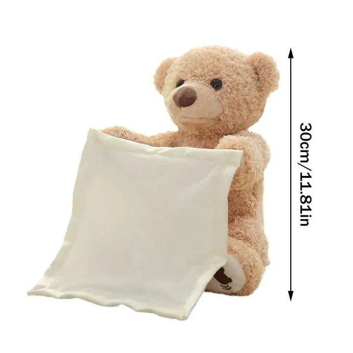 Peek-A-Boo Teddy Bear Plush Toy - Interactive Cuddly Stuffed Animal for Kids - Perfect Gift for Babies and Toddlers