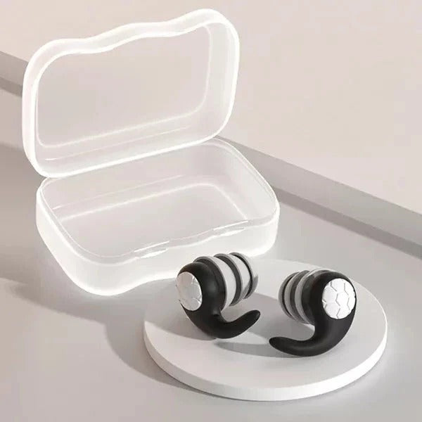 Premium Reusable Silicone Earplugs with Convenient Storage Case - Noise Reduction for Sleep, Travel, and Concerts