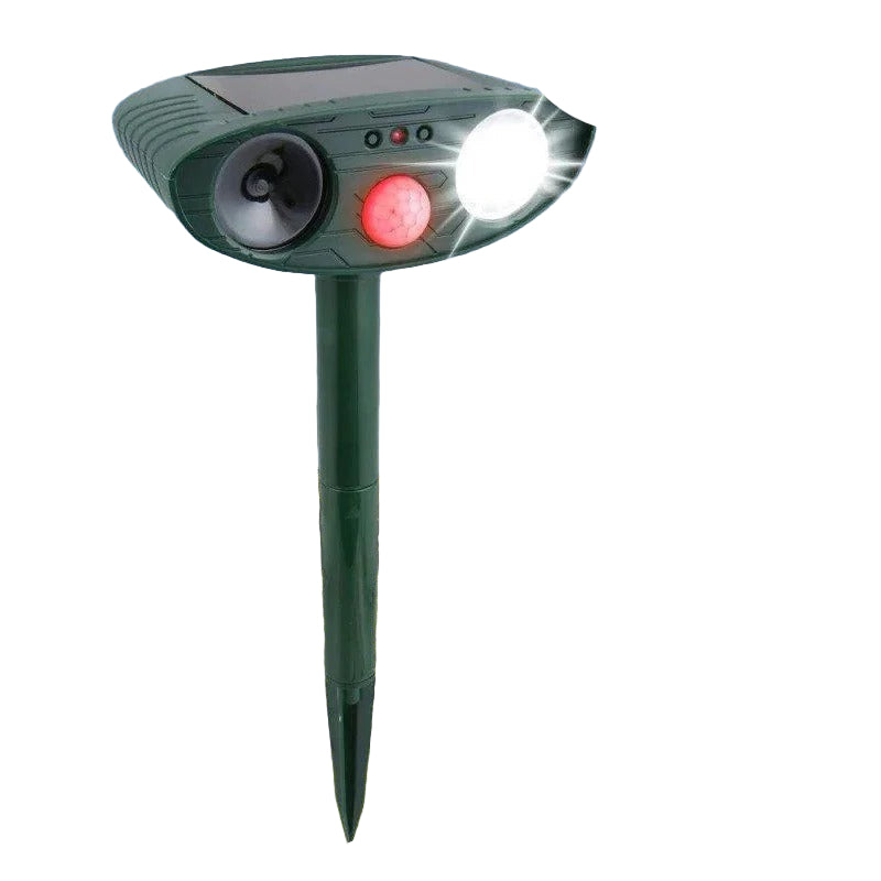 Motion-Activated Solar Ultrasonic Armadillo Deterrent - Eco-Friendly Outdoor Pest Control Device