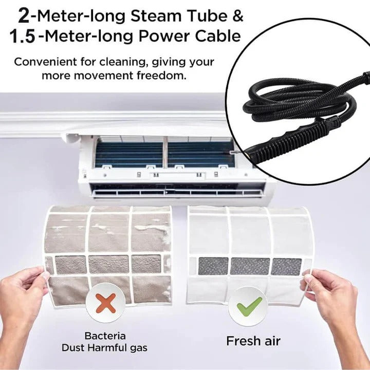 Premium Steam Cleaning Device with Multiple Nozzles & Heat-Resistant Gloves – Powerful, Versatile & Safe for All Surfaces