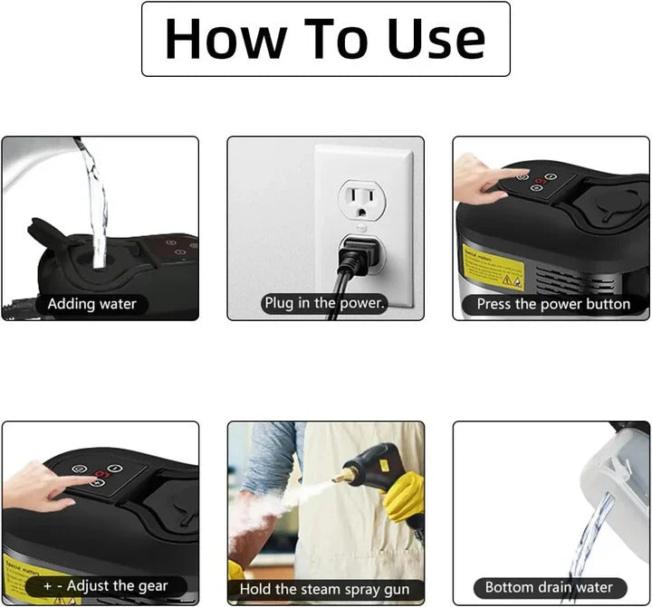 Premium Steam Cleaning Device with Multiple Nozzles & Heat-Resistant Gloves – Powerful, Versatile & Safe for All Surfaces