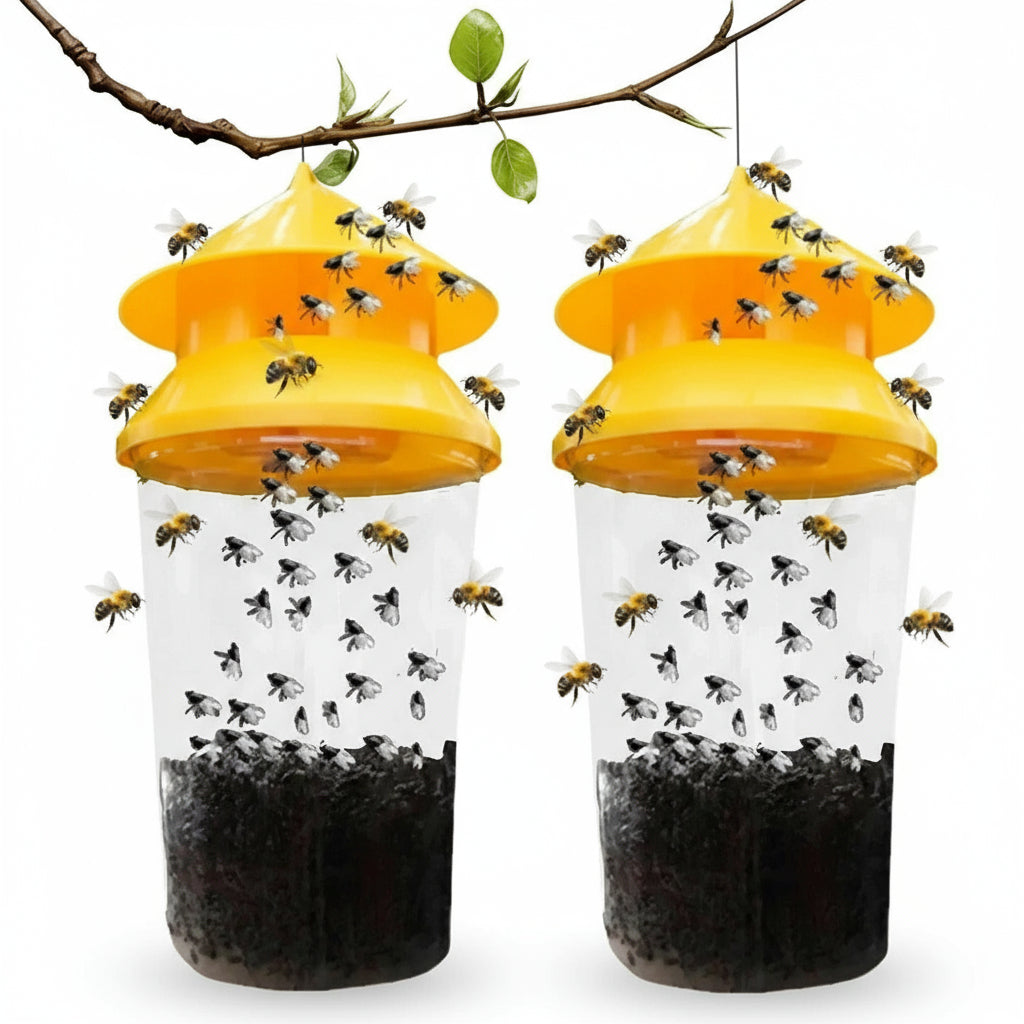 Eco-Friendly Reusable Hanging Fly Trap - Effective Outdoor Insect Control Solution