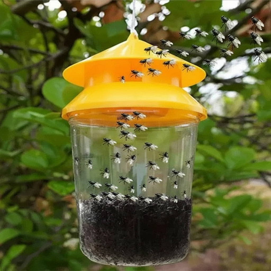 Eco-Friendly Reusable Hanging Fly Trap - Effective Outdoor Insect Control Solution