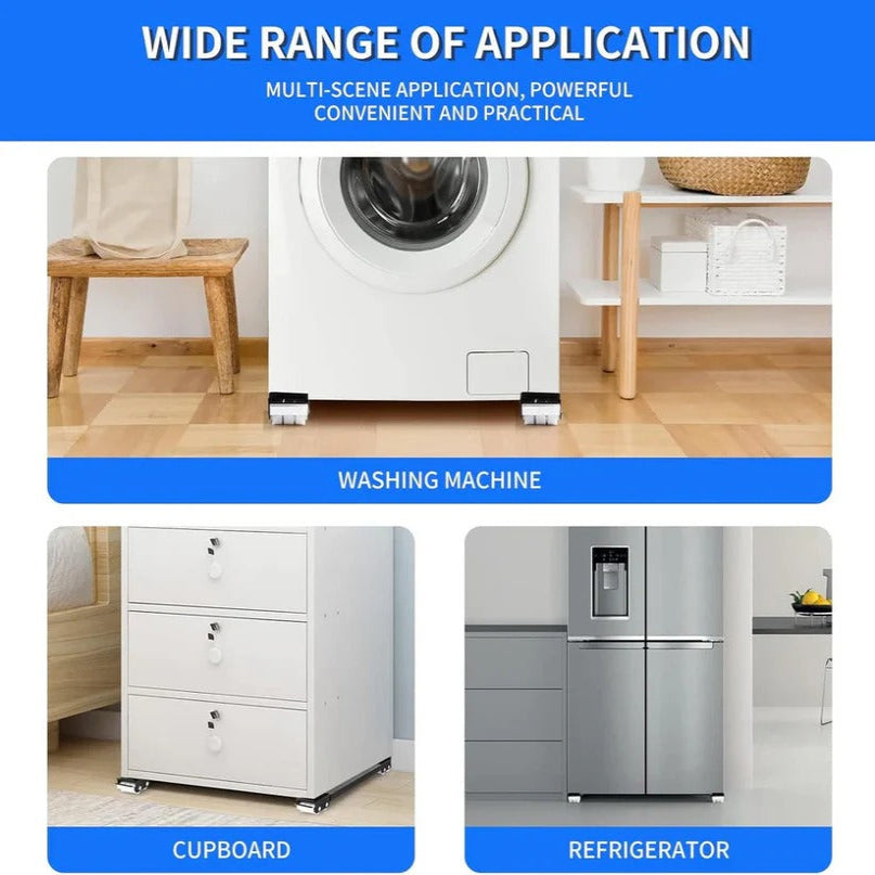 Adjustable Appliance Roller Platform with Heavy-Duty Wheeled Base for Easy Mobility