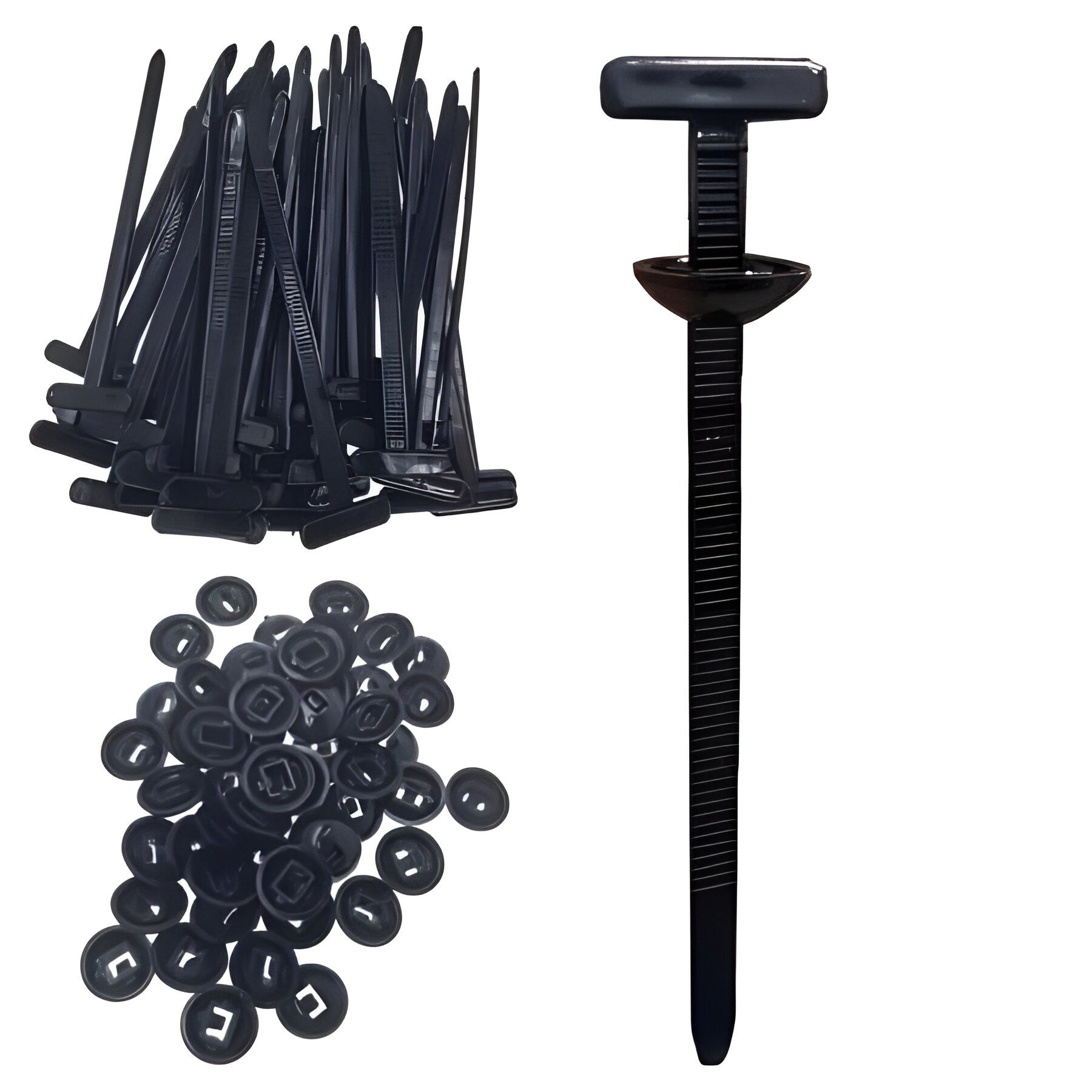 50-Pack Nylon Zip Ties - Durable Cable Management & Cord Organization Set for Home & Office