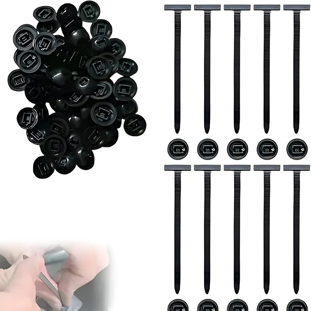 50-Pack Nylon Zip Ties - Durable Cable Management & Cord Organization Set for Home & Office