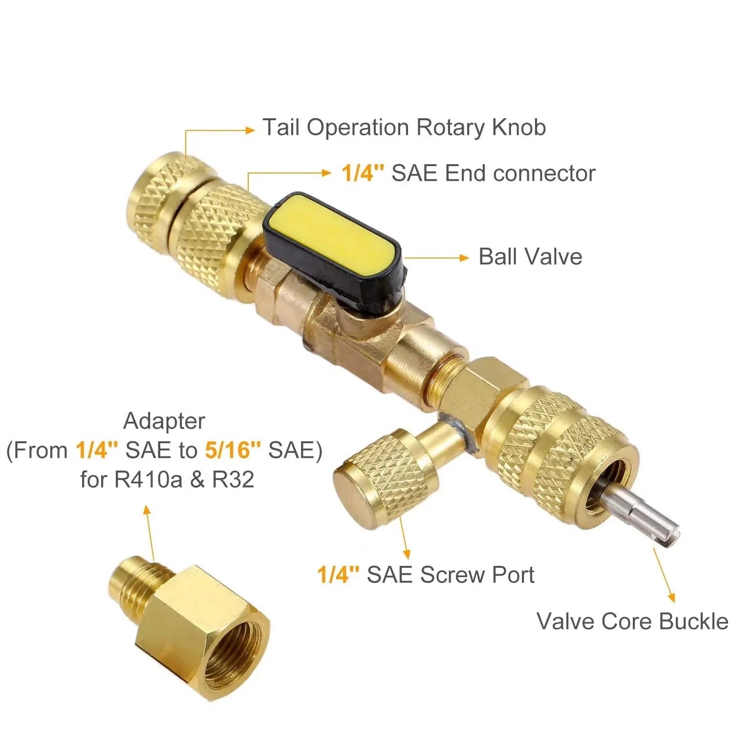 Dual Size HVAC Valve Tool - Core Installer & Extractor for Efficient HVAC Maintenance