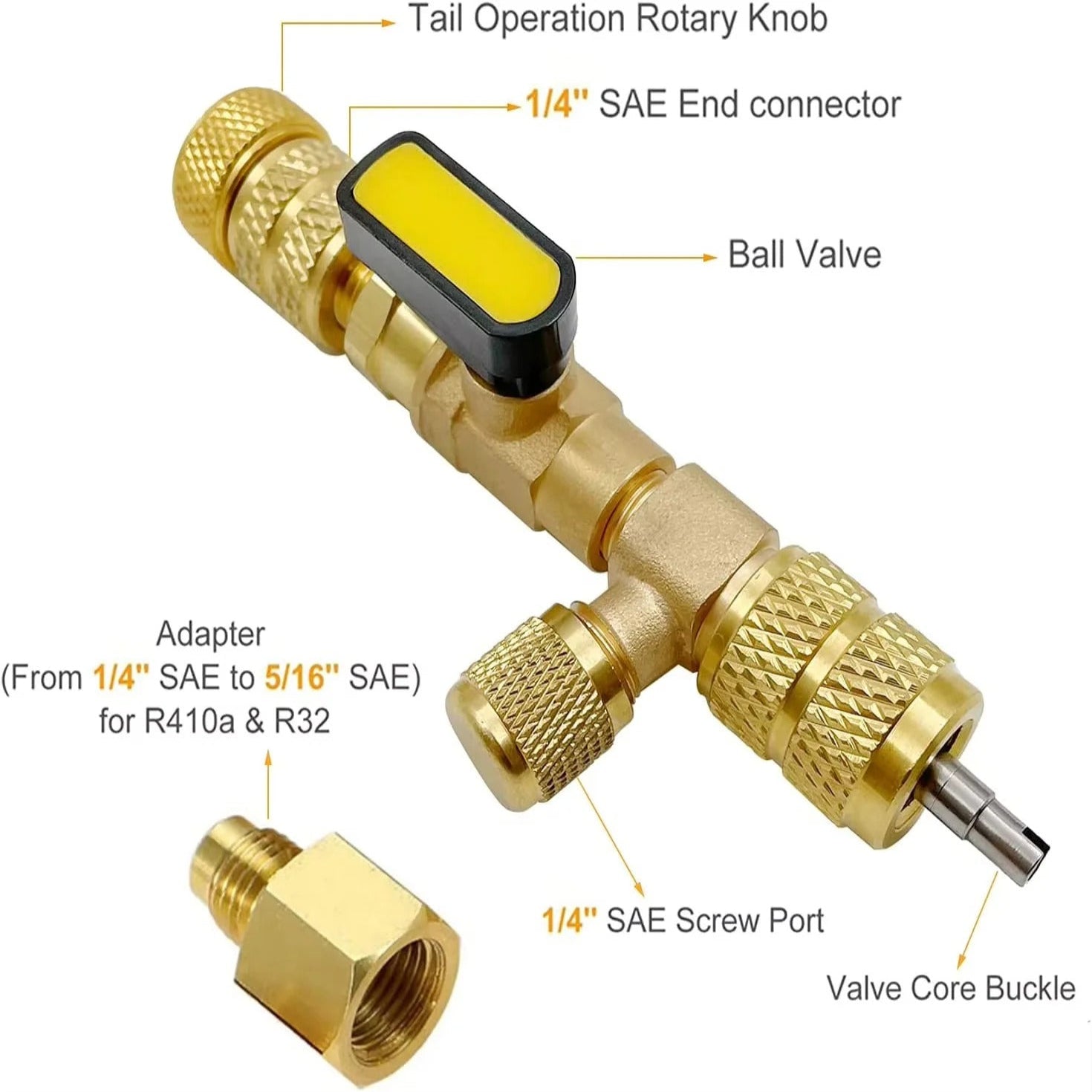 Dual Size HVAC Valve Tool - Core Installer & Extractor for Efficient HVAC Maintenance