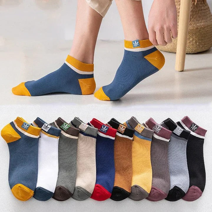 Men's Assorted Polyester Ankle Socks - 20 Pairs - Comfortable & Durable