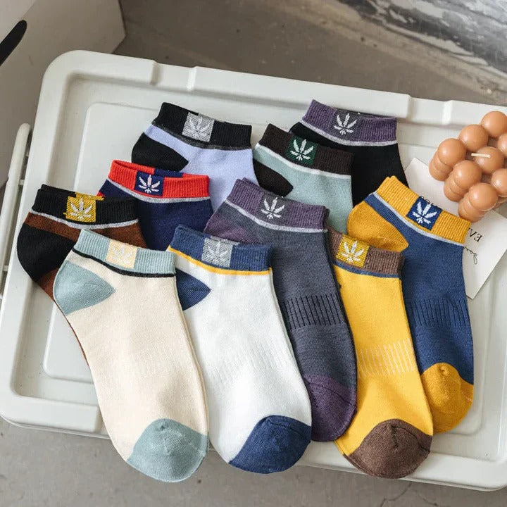 Men's Assorted Polyester Ankle Socks - 20 Pairs - Comfortable & Durable